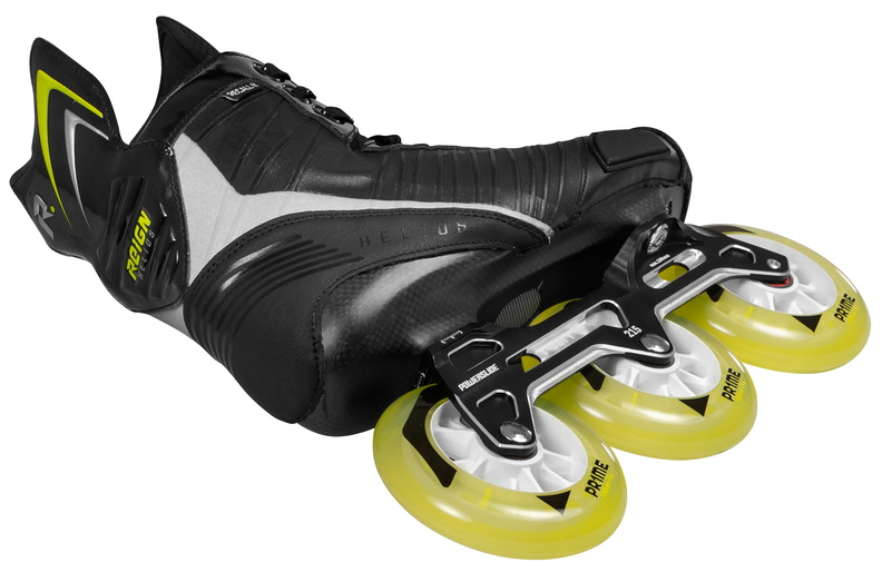 Powerslide Reign hockey Helios inline skate with three wheel trinity mount 3